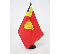 AZ FLAG - Birmingham City Table Flag 5'' x 8'' - Birmingham Office Flag 100% Polyester 21 x 14 cm - Mini Desk Flag with 10'' Pole and Black Plastic Base