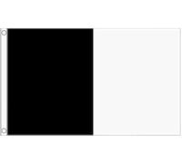 AZ FLAG - Black And White 2 Colors Flag - 3x5 Ft - 100D Polyester Half White And Black Banner with Two Metal Grommets - Fade Resistant - Vivid Colors - 3' x 5' Feet - 150x90 Cm