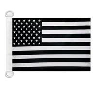 AZ FLAG Black and White USA Nautical Flag 18'' x 12'', american flags 30 x 45 cm, Banner 12x18 in for boat