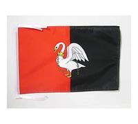 AZ FLAG - Buckinghamshire New county Flag - 18'' x 12'' - 100% Polyester County of Bucks. - England Small Banner with Two Cords - Fade Resistant - Vivid Colors - 18x12 in - 45x30 Cm