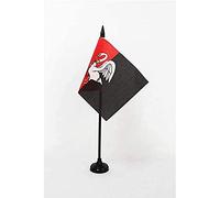 AZ FLAG - Buckinghamshire New county Table Flag 4'' x 6'' - Buckinghamshire New county Office Flag 100% Polyester 15 x 10 cm - Mini Desk Flag with 10'' Pole and Black Plastic Base