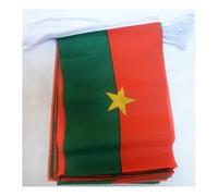 AZ FLAG Burkina Faso Bunting Flag, 20 Ft Garland with 20 Small Burkinabé Flags 8'' x 6'', 100% Polyester String Pennant, 6 meters