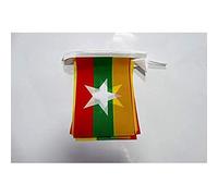 AZ FLAG - Burma Bunting Flag - 40 Ft Garland with 20 Burmese Flags 18'' x 12'' - 100% Polyester String Pennant - 12 meters