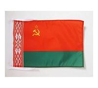 AZ FLAG - Byelorussian Soviet Socialist Republic Flag - 18'' x 12'' - 100% Polyester Byelorussia SSR Small Banner with Two Cords - Fade Resistant - Vivid Colors - 18x12 in - 45x30 Cm
