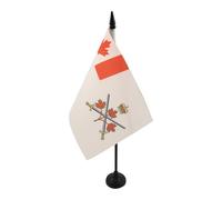 AZ FLAG Canadian Army Table Flag 5'' x 8'' - Canada military Office Decoration 100% Polyester 21 x 14 cm - Mini Desk Flag with Pole and Black Plastic Base