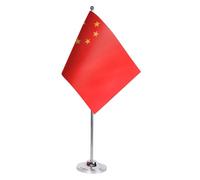 AZ FLAG China Table Flag 22x15 cm Chinese Satin Metal Base
