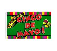 AZ FLAG - Cinco De Mayo Flag - 3x5 Ft - 100D Polyester Mexican May 5 Banner with Two Metal Grommets - Fade Resistant - Vivid Colors - 3' x 5' Feet - 150x90 Cm