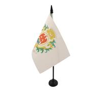 AZ FLAG - Citty of Nice Table Flag 5'' x 8'' - Nice Office Flag 100% Polyester 21 x 14 cm - Mini Desk Flag with 10'' Pole and Black Plastic Base