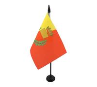 AZ FLAG - City of Naples coat of arms Table Flag 5'' x 8'' - Napoli Office Flag 100% Polyester 21 x 14 cm - Mini Desk Flag with 10'' Pole and Black Plastic Base
