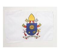 AZ FLAG - Coat of Arms of Pope Francis Flag - 18'' x 12'' - 100% Polyester vatican Small Banner with Two Cords - Fade Resistant - Vivid Colors - 18x12 in - 45x30 Cm