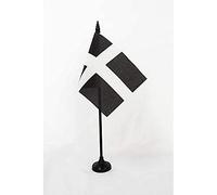 AZ FLAG - Cornwall county Table Flag 4'' x 6'' - Cornwall county Office Mini Banner 100% Polyester 15 x 10 cm - Mini Desk Flag with 10'' Pole and Black Plastic Base