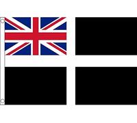 AZ FLAG - Cornwall Ensign Flag - 2x3 Ft - 100D Polyester Cornish Ensign Banner with Two Metal Grommets - Fade Resistant - Vivid Colors - 2' x 3' Feet - 90x60 Cm