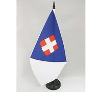 AZ FLAG Département de la Savoie Table Flag 5'' x 8'' - French department Office Decoration 100% Polyester 21 x 14 cm - Mini Desk Flag with Pole and Black Plastic Base