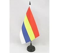 AZ FLAG - Druze Table Flag 5'' x 8'' - islamic Office Flag 100% Polyester 21 x 14 cm - Mini Desk Flag with 10'' Pole and Black Plastic Base