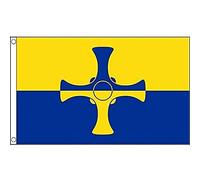 AZ FLAG - Durham New County Flag - 2x3 Ft - 100D Polyester County Of Durham - England Banner with Two Metal Grommets - Fade Resistant - Vivid Colors - 2' x 3' Feet - 90x60 Cm