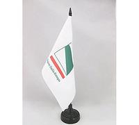 AZ FLAG Emilia-Romagna Table Flag 5'' x 8'' - Italian Region Office Decoration 100% Polyester 21 x 14 cm - Mini Desk Flag with Pole and Black Plastic Base