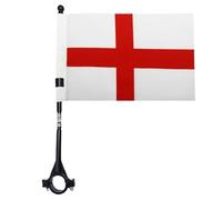 AZ FLAG - England Bike Flag 4'' x 6'' - English Bicycle Flag 100% Polyester 21 x 14 cm - Mini Flag with 12'' Black Plastic Pole