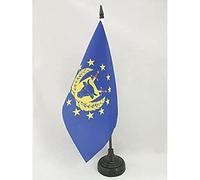 AZ FLAG European Army Table Flag 5'' x 8'' - Army of Europe Office Decoration 100% Polyester 21 x 14 cm - Mini Desk Flag with Pole and Black Plastic Base