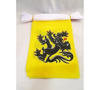 AZ FLAG - Flanders Bunting Flag - 40 Ft Garland with 20 Flemish Flags 18'' x 12'' - 100% Polyester String Pennant - 12 meters