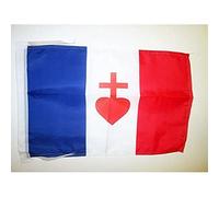 AZ FLAG France Sacré Cœur de Jésus Flag 45x30 cm 100D Polyester Cords