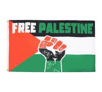 AZ FLAG - Free Palestine Raised Fist Flag - 3x5 Ft - 100D Polyester Palestinian Banner with Two Metal Grommets - Fade Resistant - Vivid Colors - 3' x 5' Feet - 150x90 Cm