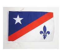 AZ FLAG French Americans Flag 45x30 cm 100D Polyester Cords