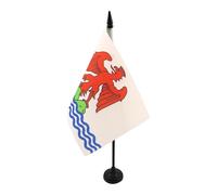 AZ FLAG French County of Nice Table Flag 5'' x 8'' - Niçard Country Office Decoration 100% Polyester 21 x 14 cm - Mini Desk Flag with Pole and Black Plastic Base
