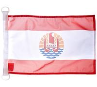 AZ FLAG French Polynesia Boat Flag 45x30 cm Mesh Polyester Plastic Rings