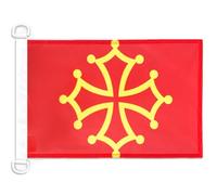AZ FLAG - French Province of Languedoc Nautical Flag - 18'' x 12'' - For Outdoor and Boat - France province Banner Knitted Polyester with Two Plastic Rings - Vivid Colors - 12x18 in - 45x30 Cm