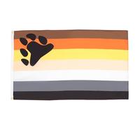 AZ FLAG - Gay Pride Bear Flag - 2x3 Ft - 100D Polyester Rainbow Banner with Two Metal Grommets - Fade Resistant - Vivid Colors - 2' x 3' Feet - 90x60 Cm