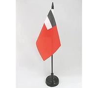 AZ FLAG - Georgia Old Table Flag 4'' x 6'' - Georgian Office Flag 100% Polyester 15 x 10 cm - Mini Desk Flag with 10'' Pole and Black Plastic Base