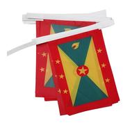 AZ FLAG Grenada Bunting Flag, 20 Ft Garland with 20 Small Grenadian Flags 8'' x 6'', 100% Polyester String Pennant, 6 meters