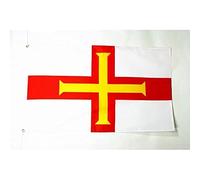 AZ FLAG - Guernsey Flag - 2x3 Ft - 100D Polyester British Banner with Two Metal Grommets - Fade Resistant - Vivid Colors - 2' x 3' Feet - 90x60 Cm