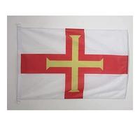 AZ FLAG - Guernsey Flag - 2x3 Ft - For Outdoor - British Banner Knitted Polyester with Two Plastic Rings - Fade Resistant - Vivid Colors - 2' x 3' Feet - 90x60 Cm