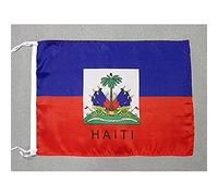 AZ FLAG - Haiti Flag - 18'' x 12'' - Light Polyester Haitian Small Banner with Two Cords - 18x12 in - 45x30 Cm