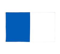 AZ FLAG - Half Blue And White Flag - 2x3 Ft - 100D Polyester Two Colors Banner with Two Metal Grommets - Fade Resistant - Vivid Colors - 2' x 3' Feet - 90x60 Cm