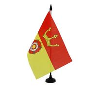 AZ FLAG - Hampshire county New Table Flag 5'' x 8'' - Hampshire county Office Flag 100% Polyester 21 x 14 cm - Mini Desk Flag with 10'' Pole and Black Plastic Base