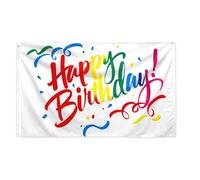 AZ FLAG - Happy Birthday Colors Flag - 2x3 Ft - 100D Polyester Best Wishes Banner with Two Metal Grommets - Fade Resistant - Vivid Colors - 2' x 3' Feet - 90x60 Cm