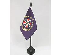 AZ FLAG - Holy European Empire Table Flag 4'' x 6'' - Europe Office Flag 100% Polyester 15 x 10 cm - Mini Desk Flag with 10'' Pole and Black Plastic Base