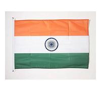 AZ FLAG - India Nautical Flag - 18'' x 12'' - For Outdoor and Boat - Indian Banner Knitted Polyester with Two Plastic Rings - Vivid Colors - 12x18 in - 45x30 Cm