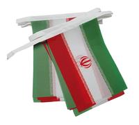 AZ FLAG Iran Bunting 6 m 20 flags Light Polyester 21x15 cm