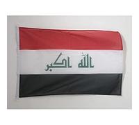 AZ FLAG - Iraq Flag - 2x3 Ft - For Outdoor - Iraqi Banner Knitted Polyester with Two Plastic Rings - Fade Resistant - Vivid Colors - 2' x 3' Feet - 90x60 Cm