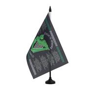 AZ FLAG Ireland The Fields of Athenry Table Flag 5'' x 8'' - Irish Office Decoration 100% Polyester 21 x 14 cm - Mini Desk Flag with Pole and Black Plastic Base