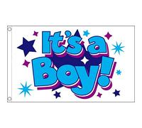 AZ FLAG - Its A Boy With Stars Flag - 2x3 Ft - 100D Polyester It'S A Boy Banner with Two Metal Grommets - Fade Resistant - Vivid Colors - 2' x 3' Feet - 90x60 Cm