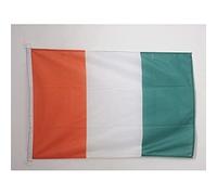 AZ FLAG - Ivory Coast Nautical Flag - 18'' x 12'' - For Outdoor and Boat - Ivorian Banner Knitted Polyester with Two Plastic Rings - Vivid Colors - 12x18 in - 45x30 Cm
