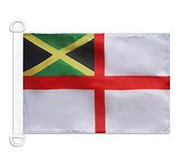 AZ FLAG - Jamaica Naval Ensign Nautical Flag - 18'' x 12'' - For Outdoor and Boat - Jamaican War Banner Knitted Polyester with Two Plastic Rings - Vivid Colors - 12x18 in - 45x30 Cm