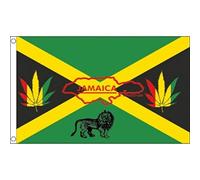 AZ FLAG - Jamaica Reggae Flag - 2x3 Ft - 100D Polyester Jamaican Rasta Banner with Two Metal Grommets - Fade Resistant - Vivid Colors - 2' x 3' Feet - 90x60 Cm
