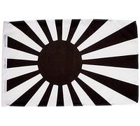 AZ FLAG - Japan Rising Sun Black Flag - 18'' x 12'' - 100% Polyester Imperial Japanese - WWI Small Banner with Two Cords - Fade Resistant - Vivid Colors - 18x12 in - 45x30 Cm