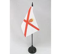 AZ FLAG Jersey Table Flag 4'' x 6'' - Office 100% Polyester 15 x 10 cm - Mini Desk With 10'' Pole and Black Plastic Base