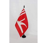 AZ FLAG Kashmiris Table Flag 5'' x 8'' - Jammu and Kashmir Office Decoration 100% Polyester 21 x 14 cm - Mini Desk Flag with Pole and Black Plastic Base